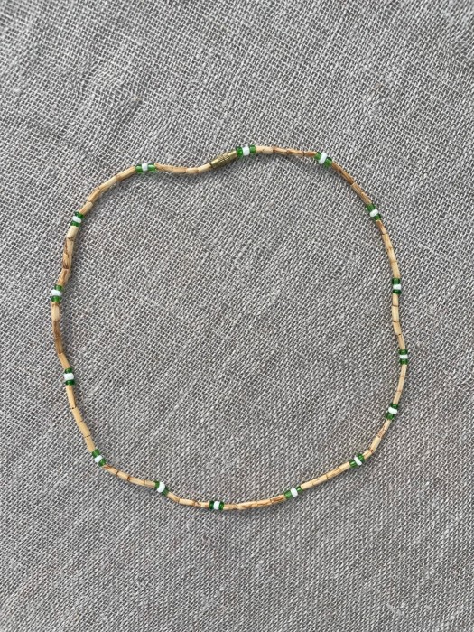 Green Tulsi Kanthi Mala, 21 cm