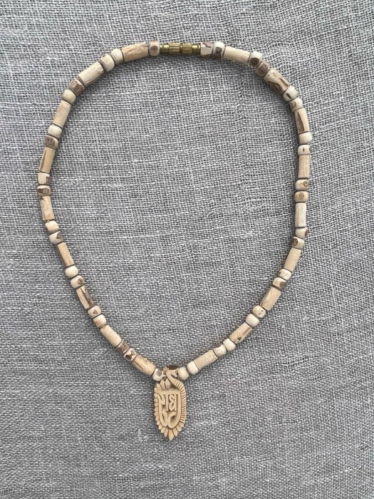 Tulsi Kanthi Mala with a "Radha" Pendant