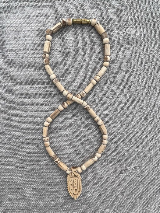 Tulsi Kanthi Mala with a "Radha" Pendant