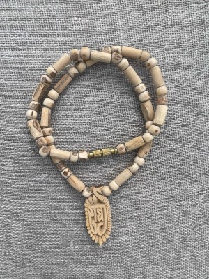 Tulsi Kanthi Mala with a "Radha" Pendant