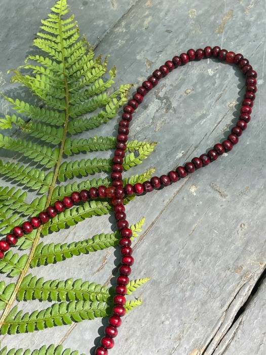 Maple Japa Mala, 108 Beads, 4 mm, 25 cm