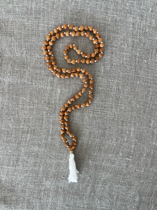 Sandalwood Japa Mala, 108 Beads, 38 cm, 5 mm