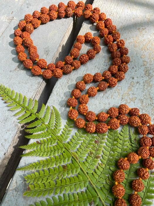Five-Faced Rudraksha Japa Mala, 108 Beads, 9 mm